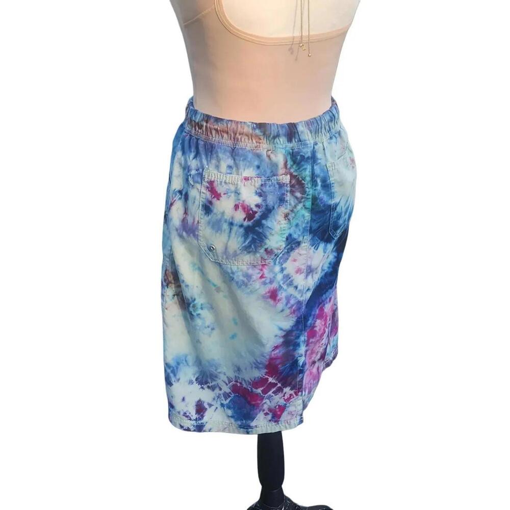 Jenny Buchannan. Reworked, 90s Knee Length, Hand Tie-Dye Skirt. Size: 10 - Picture 3 of 7
